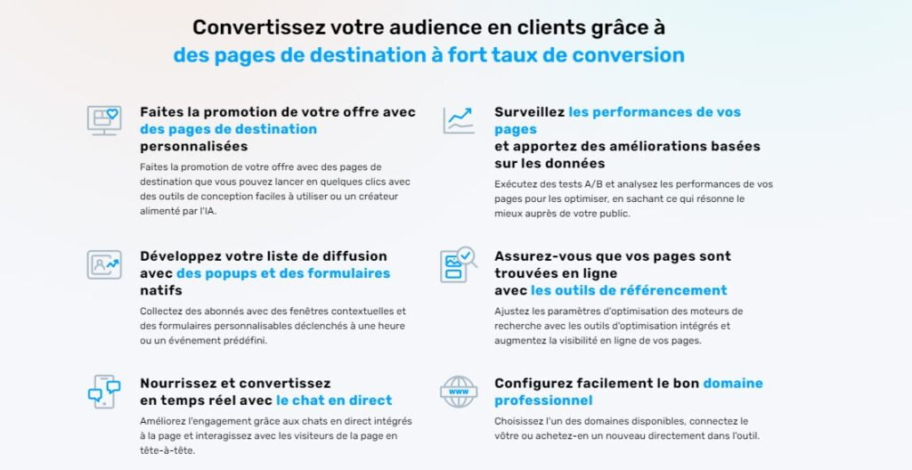 Getresponse: Création de landing page