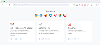 zoho project: Extensions Chrome et Firefox