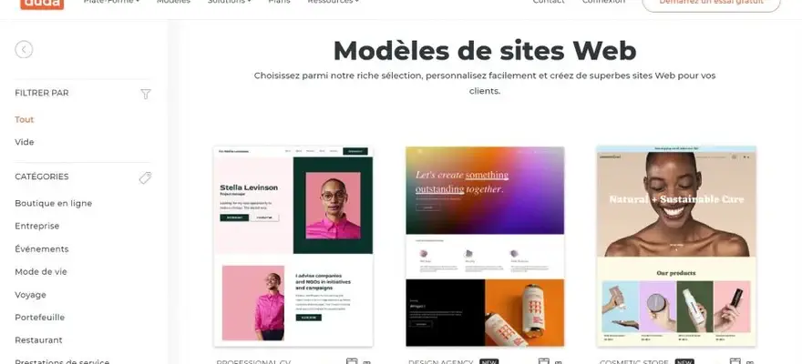 Modèle générateur de site web